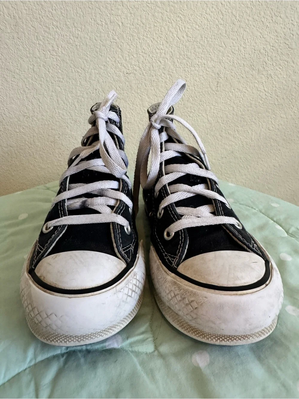 Converse Black High-Top Canvas Sneakers Kids size 1